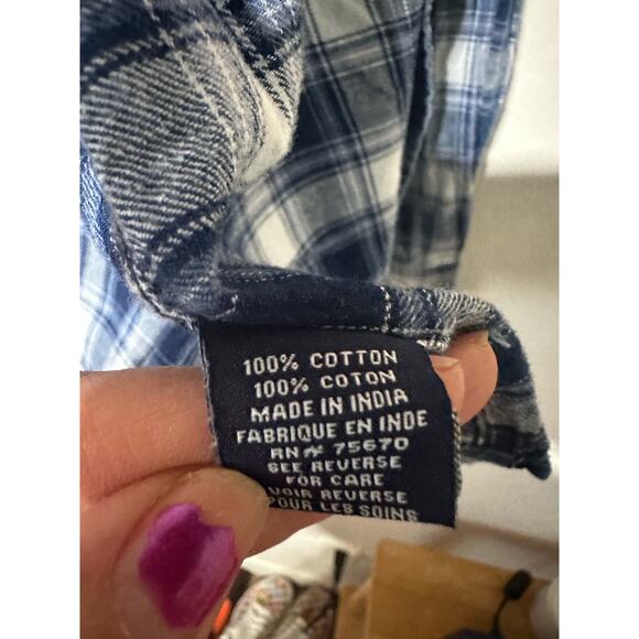 Nickel & Iron Long Sleeve Plaid Shirt - Size Medium - Picture 4 of 4